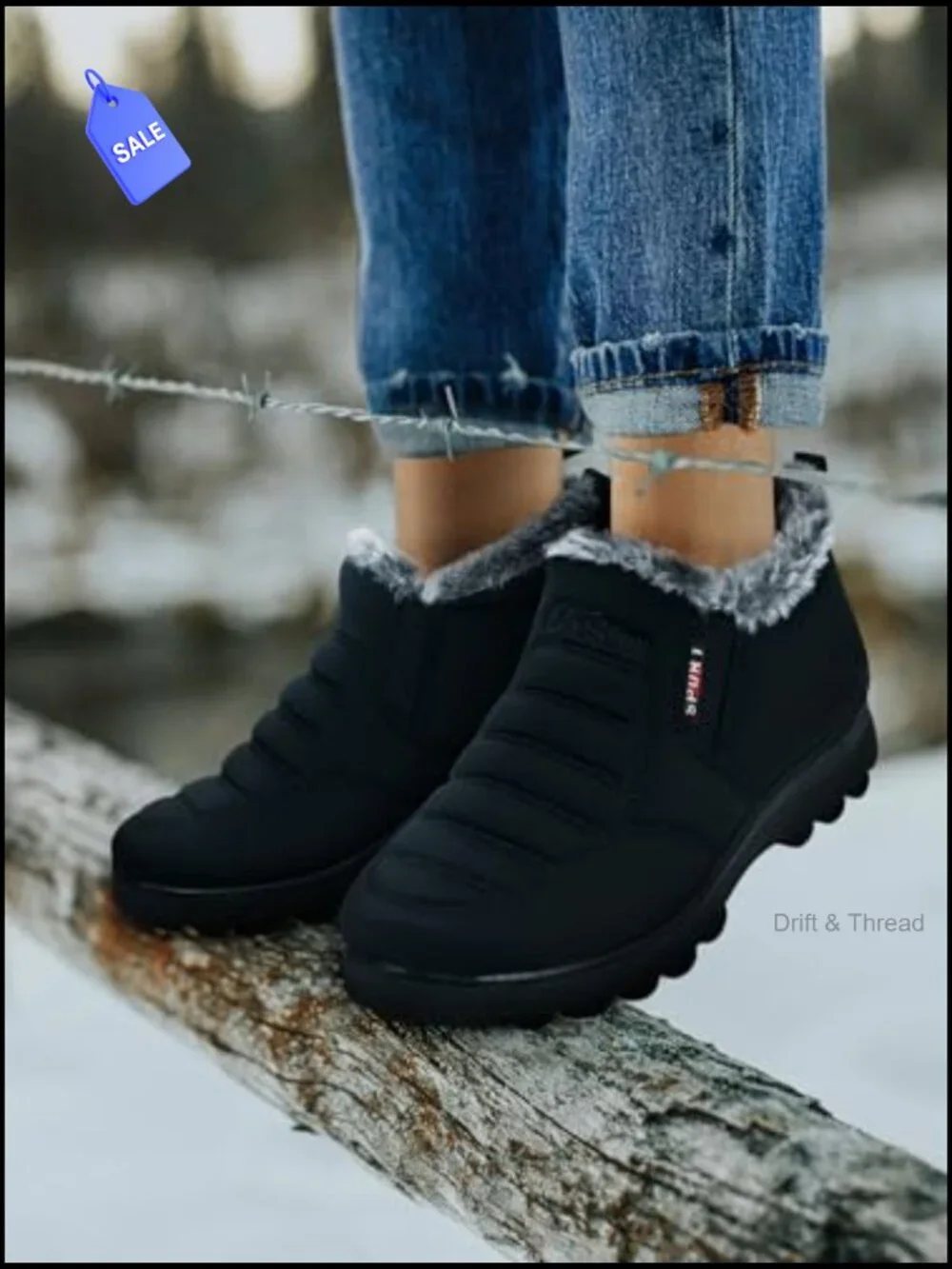 Women's Winter Snow Boots Warm Faux Fur Lined Non-Slip Ankle Booties